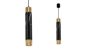 Lampa Wisząca Marble Black/Gold 1Xgu10 Ml63400 Milagro