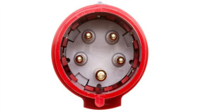 Wtyczka Przenośna 5P 16A 400V Czerwona Ip44 P17 Tempra Pro 555129
