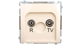 Simon Basic Gniazdo Antenowe R/Tv Zakończeniowe Beżowe Bmzak10/1.01/12
