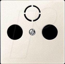 297544 Central plate for aerial sockets - System M, white