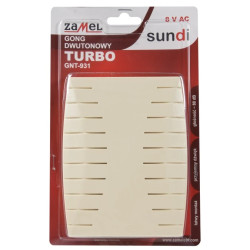 Gong dwutonowy TURBO 8V beżowy GNT-931-BEZ SUN10000153