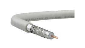 Przewód Antenowy 75Ohm Tc6 Trishield 1,13/4,8/7,2 Cu Ekran 90 Biały /305M/