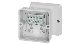 Puszka Instalacyjna De 9325 Z Z Zaciskami 88X88x50mm Hermetyczna Ip55 Szara...