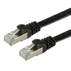 Kabel krosowy VALUE Cat.6 (klasa E) FTP, bardzo płaski, czarny, 1,5 m