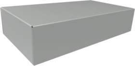 Steel enclosure, (L x W x H) 229 x 127 x 51 mm, gray (RAL 7046), 1441-14