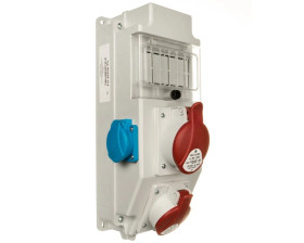 Rozdzielnica 1x32A 5P/ 1x16A 5P 2x250V okienko IP54 ROS 5/X-15 A