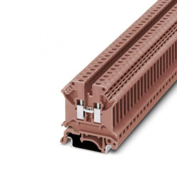 Złączka szynowa 2-przewodowa 4mm2, listwa zaciskowa koloru brązowego UK 5 N BN /50szt./