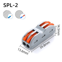 SPL-2 Wago Electrical Cable Connector Clone - Terminal Block Connector - One Color - 10 pcs
