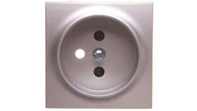 Simon 54 Pokrywa Gniazda Pojedynczego Z Przesłonami Srebrny Mat Dgz1zp/43