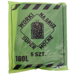 Mocne worki na gruz i odpady budowlane WOJAFKO 160L wytrzymałe i odporne DV-247