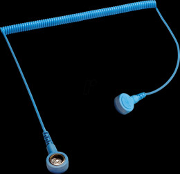 T0051403899 ESD wristband, plastic, earthing strap, with spiral cable