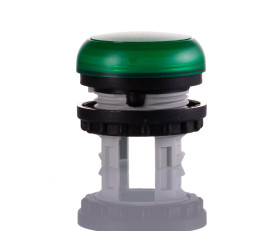 Światło kontrolne – reflektor, seria: M22, kolor: Zielony, otwór: 22.5mm, IP66, IP67, IP69, Montaż wpuszczany
