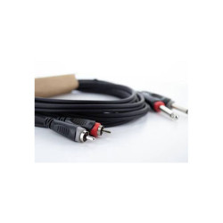 Cordial 14839 Jack / RCA Audio Cable Black PVC 1m Twin Audio &amp; Video Assemblie