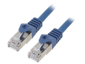 Patch cord S/FTP, Cat 6a, RJ45 wtyk z obu stron, linka, Cu, 1,5m PP6A-LSZHCU-B-1.5M