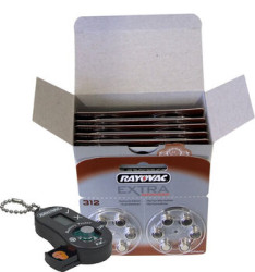 120 x bateria cynkowo-powietrzna Rayovac Extra Advanced 312 + tester baterii