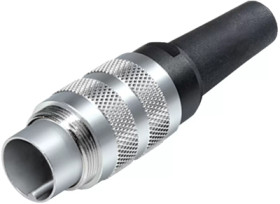 Plug, 4 pole, crimp connection, screw locking, straight, 99 2009 702 04