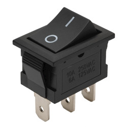 PRZEŁĄCZNIK 230V CZARNY ON-OFF KCD1-101 BISTABILNY