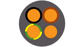 Przewód Zasilający 4 Core Polichlorek Winylu Pvc Sheath Szary 11.5Mm Od , 500 V