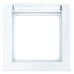 Berker Q.1 Ramka 1-krotna z polem opisowym śnieżnobiały aksamit Q.1 10116019