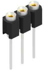 Socket header, 3 pole, pitch 2.54 mm, straight, 10129259