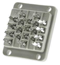 Złącze samochodowe 20-pinowe Cinch Żeński 5A Montaż na panelu Złącze samochodowe