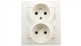 Sonata Gniazdo Podwójne Z/U Z Niezmiennością Faz Ecru Gp-2Rc/27