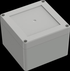 6U07111108119 Industrial housing, 104.8 x 104.8 x 74.7mm, IP66/IP68, light gra