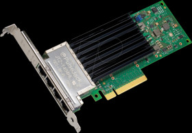 X710T4LBLK Network card, PCI Express, 10 Gigabit Ethernet, 4x RJ45