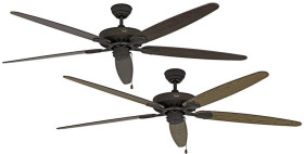 CasaFan CLASSIC ROYAL 180 BA Eiche ant./Nussbaum Wentylator sufitowy 61 W (Ø x W) 180 cm x 275 mm brązowy antyczny, brąz