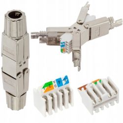 Łącznik beznarzędziowy kabla LAN kat.6A ekranowany STP NEKU