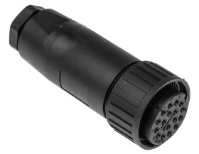 Złącze 17-pinowe Męski Hirschmann Żeński Montaż na kablu MIL-DTL-5015 rozmiar 20