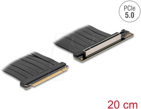 81289 Riser card, PCIe 5.0, x16 connector &gt;x16 slot, cable 20 cm