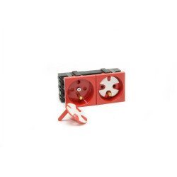 GNIAZDO 230V 45x90 CZERWONE DATA MOSAIC