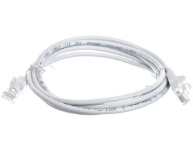 Kabel krosowy patchcord U/UTP kat.5e CCA biały 2m 68504