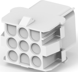 Socket housing, 9 pole, pitch 6.35 mm, straight, natural, 927231-7