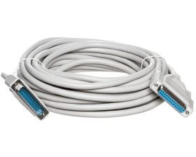 Kabel przedłużający LPT 1:1 Typ DSUB25/DSUB25, M/Ż beżowy 10m AK-610201-100-E