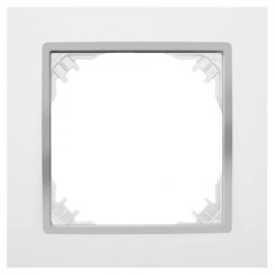 SANTRA ramka pojedyncza biały/chrom 4171-26