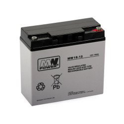 Akumulator 12V-18Ah AGM MWL MPL klema śruba żelowy 18-12 181x77x167 T3