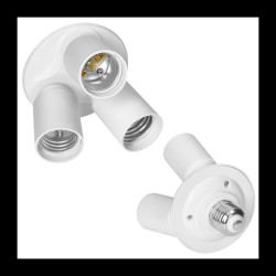 Rozgałęźnik przejściówka 1xE27 na 3xE27 wąska biała LH/E27/3XE27-17 Orno