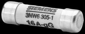 Microfuse 8 x 32 mm, 16 A, gG, 400 V (AC), 20 kA breaking capacity, 3NW6305-1