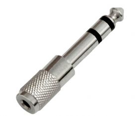 Przejście redukcja adapter mały jack - duży jack metal