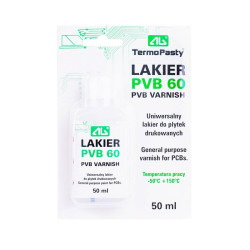 Lakier izolacyjny PVB 60 do płytek drukowanych z pędzelkiem 50ml