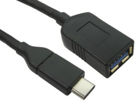 Przejściówka USB, dł. 1m, kolor: Czarny