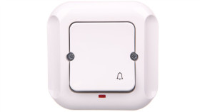 Topaz Przycisk Zwierny /Dzwonek/ Z Podświetleniem Biały Wp-7T/S