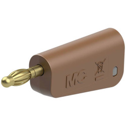 Stäubli 641039-27 Jack plug brown 4 mm pin stackable MULTI-LAM 1 pc