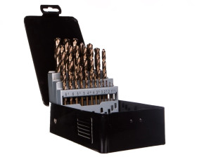 Wiertła do metalu HSS-Co 1.0-13 mm stal M35 kąt wierzchołkowy 135 stopni korekta ścinu DIN338 57H090 /25szt./