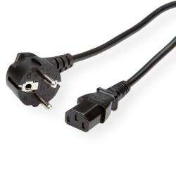 Kabel zasilający złącze A: CEE 7/7 złącze B: IEC C13 3m 10 A 250 V AC