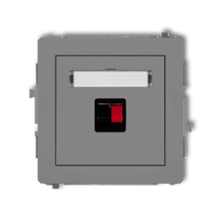 DECO Gniazdo głośnikowe pojedyncze szary mat 27DGG-1