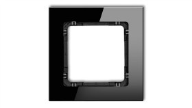 Ramka Uniwersalna Pojedyncza - Szkło (Ramka: Czarna Spód: Czarny) 12-12-Drg-1