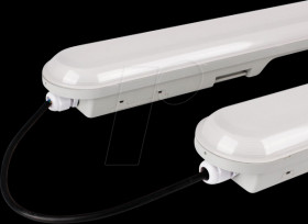 16711 Emergency LED diffuser luminaire IP65, 150 cm, 55 W, 6000 K, wit